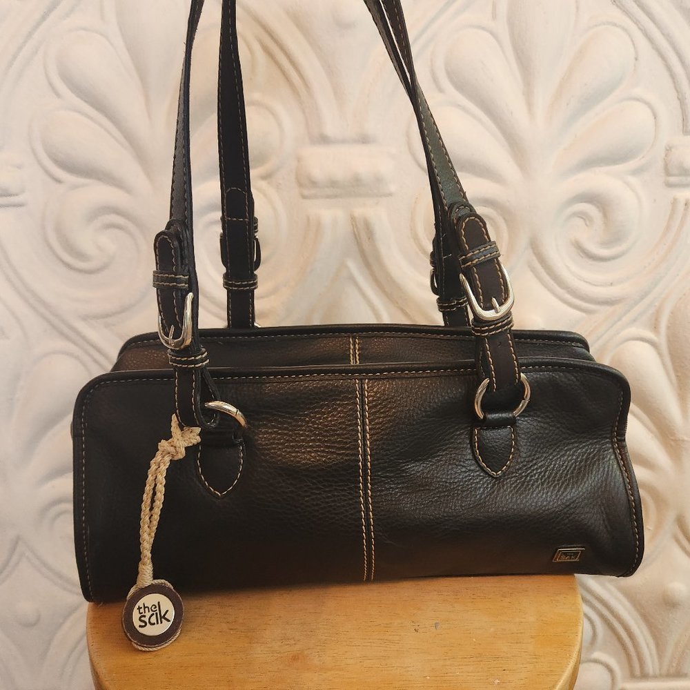 The Sak Black Leather Shoulder Bag. GREAT/EXCELLENT CONDITION!